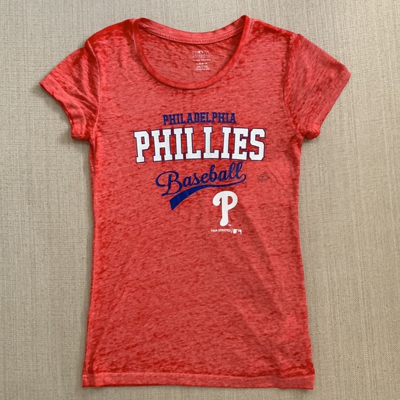 NWT Girls Philadelphia Phillies Baseball baby tee size large - Picture 3 of 6